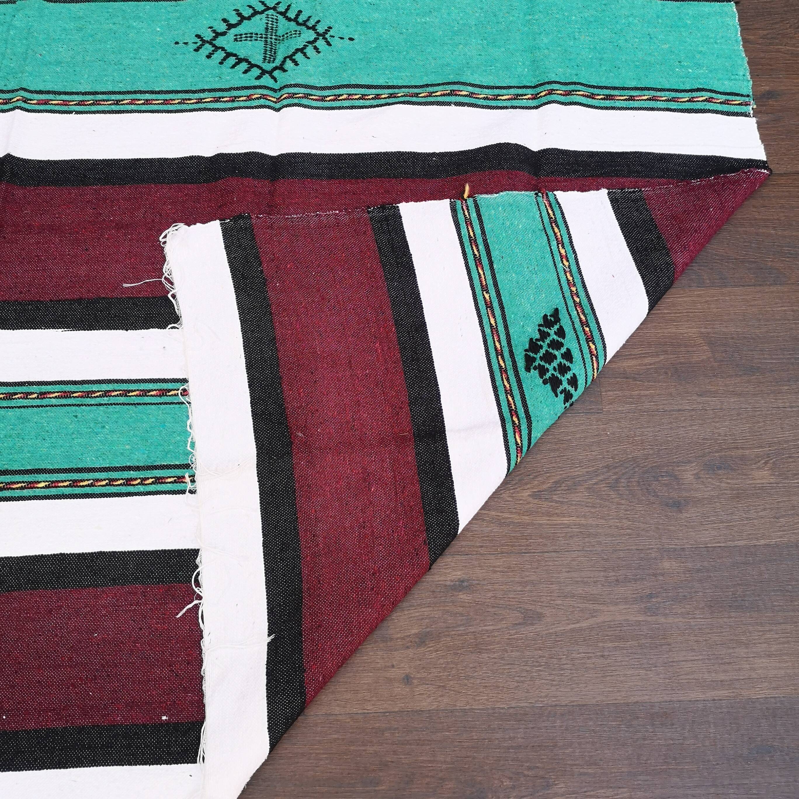 Handmade berber carpet made of multicolored cotton 140x225 cm