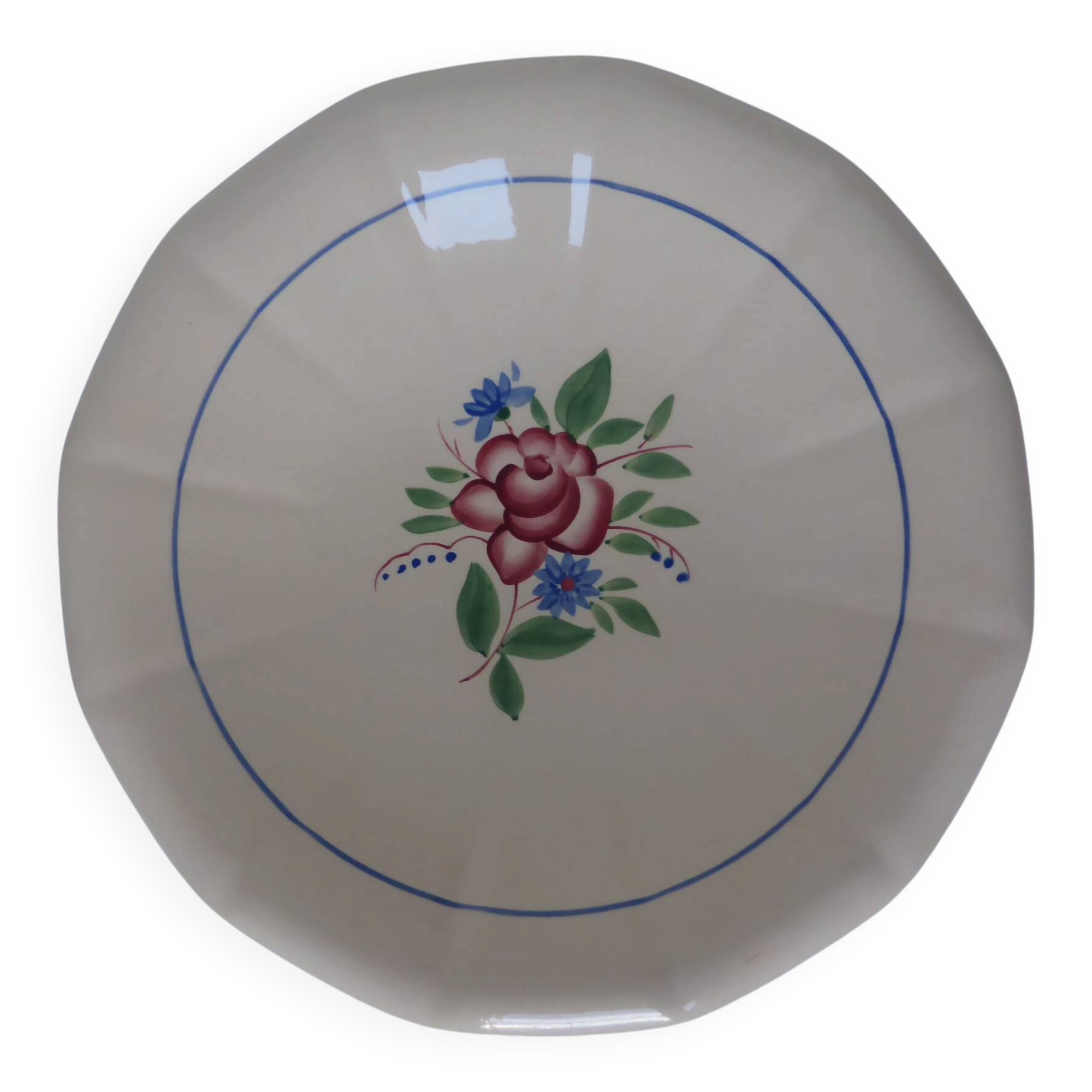 Vintage Digoin Sarreguemines plate with a round rim 200236