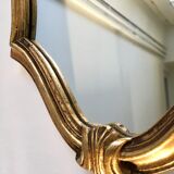 Mirror rocked carved and gilded wood 30x45cm