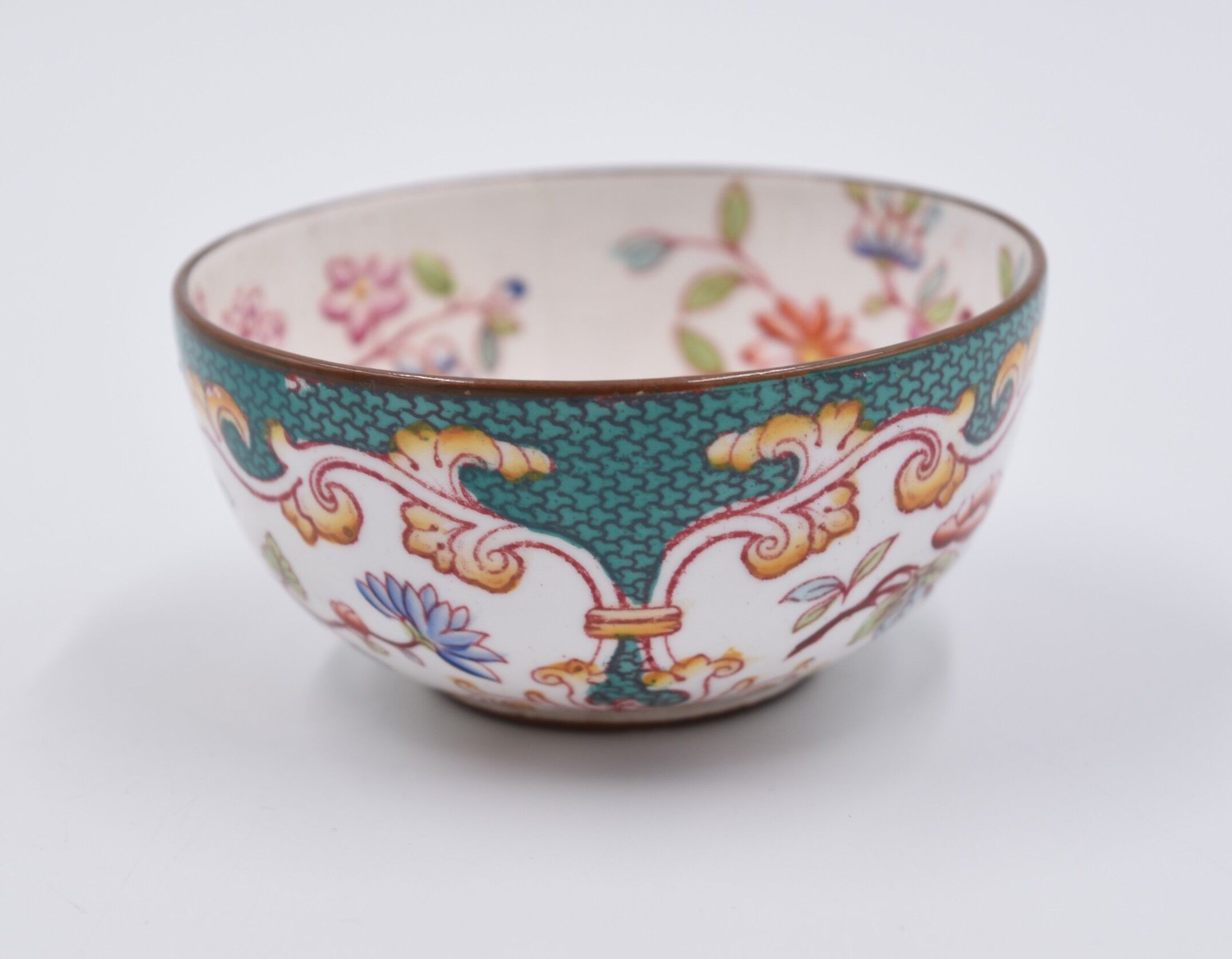 Cup and under cup Sarreguemines décor Minton n°248