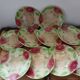 10 assiettes très anciennes en barbotine 