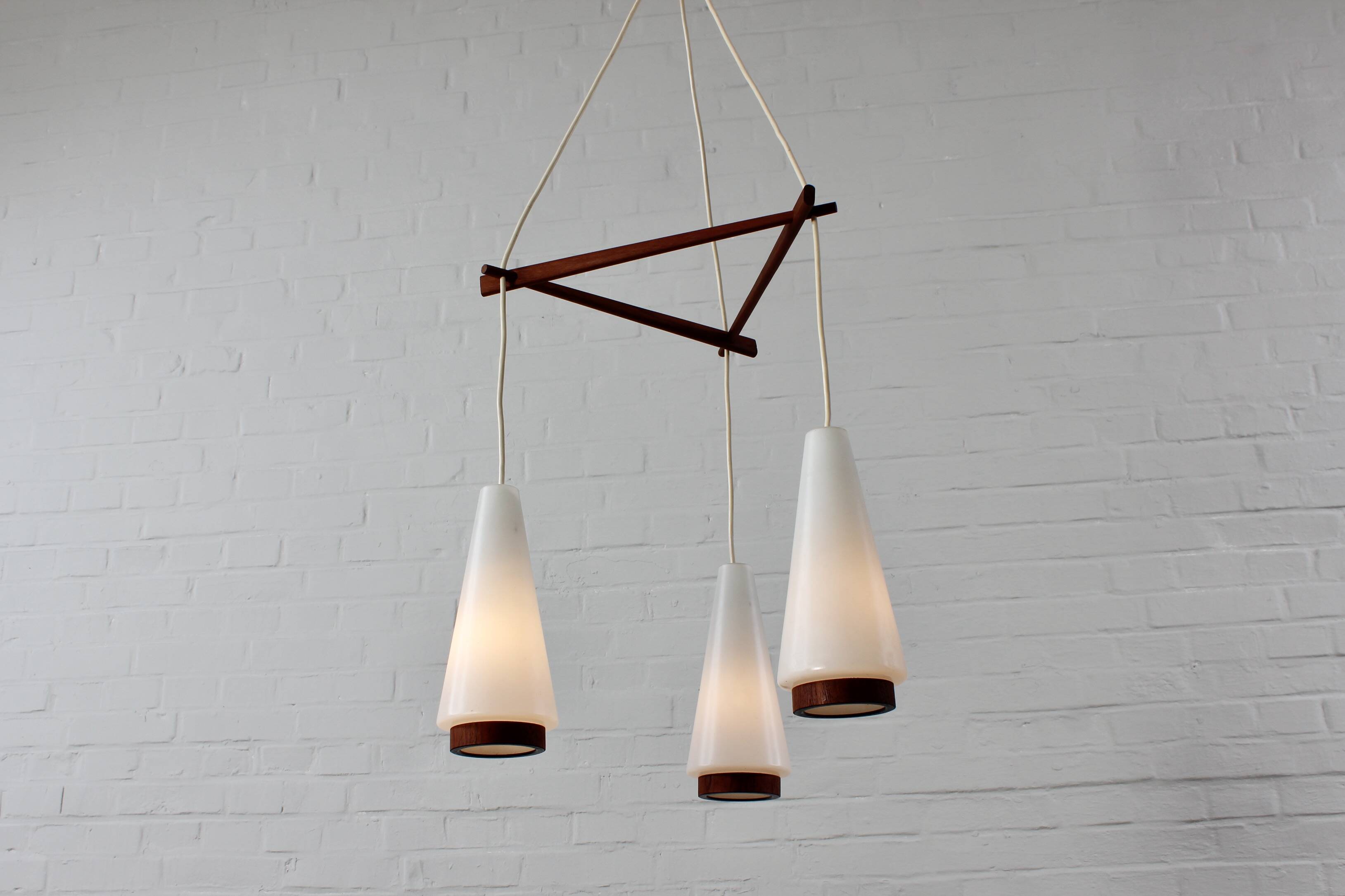 Danish teak ceiling lamp Danish design mid-century 60s