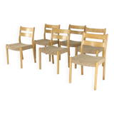 Lot de 6 chaises en chêne EMC Mobler 'Lem' - design danois - chêne