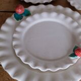 Service dessert in old strawberry Moutiers