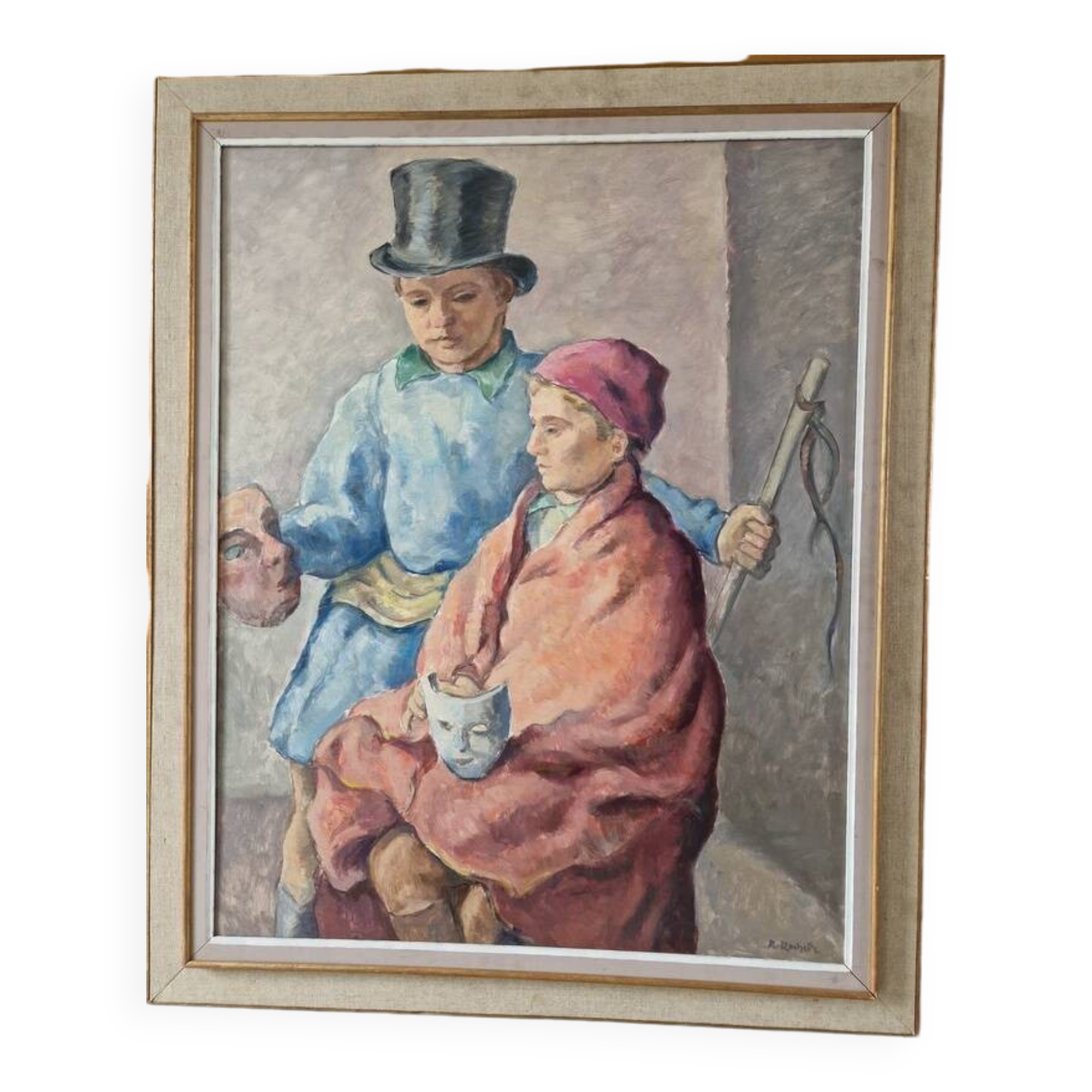 Raymond Rochette (1906-1993), painter of the Creusot factory - Oil on canvas mounted on panel