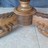 Walnut tripod pedestal table
