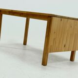 Scandinavian solid pine extendable dining table 1960s