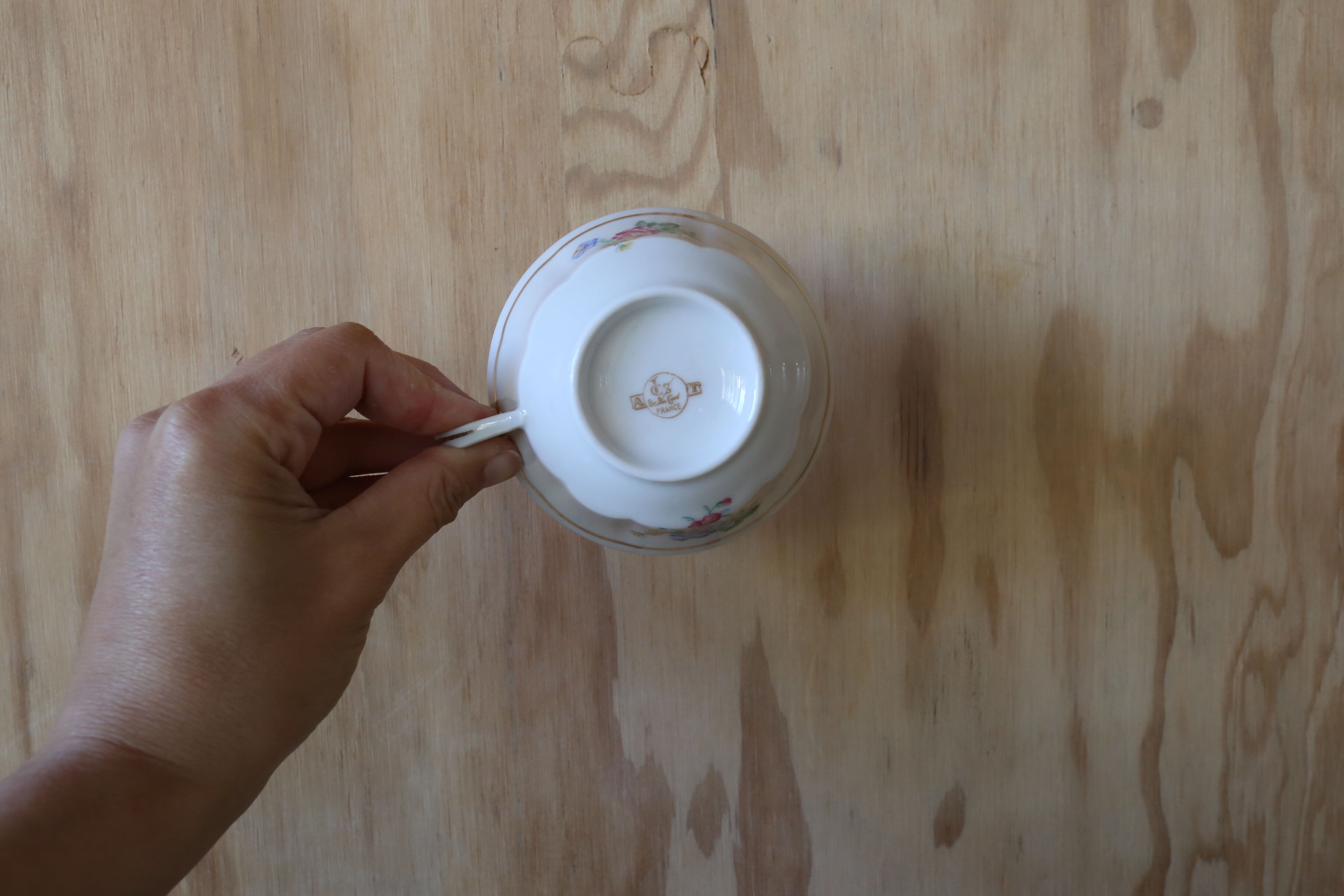 8 cups and their porcelain saucers