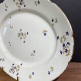 Oval-shaped dish in Limoges porcelain decorated with barbels Louis XV style