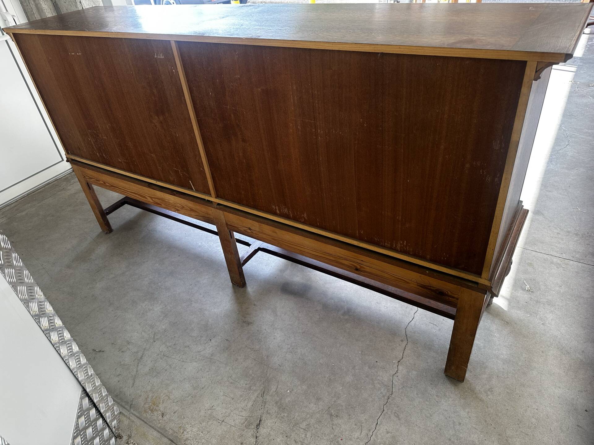 Large carved oak buffet in neo-Renaissance style, mid-20th century.