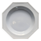 Antique octagonal platter from Creil and Montereau - Pearl pattern - Pale blue-grey