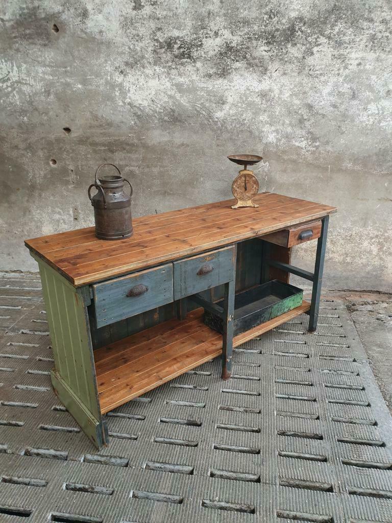 Antique shop counter