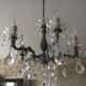 Antique chandelier with pendants