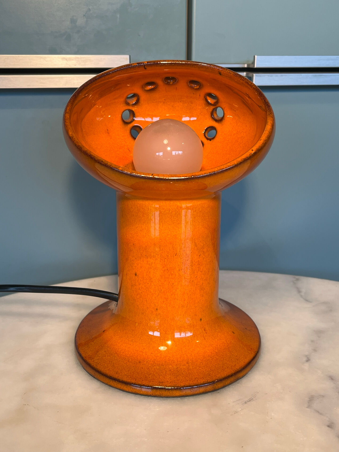 Lampe céramique space age style Marcello Cuneo