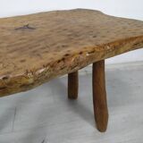 Brutalist wooden coffee table