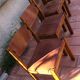 Series of 6 elm and leather chairs from the Maison Regain 60s