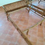 Pair of rattan beds from the 50s-60s