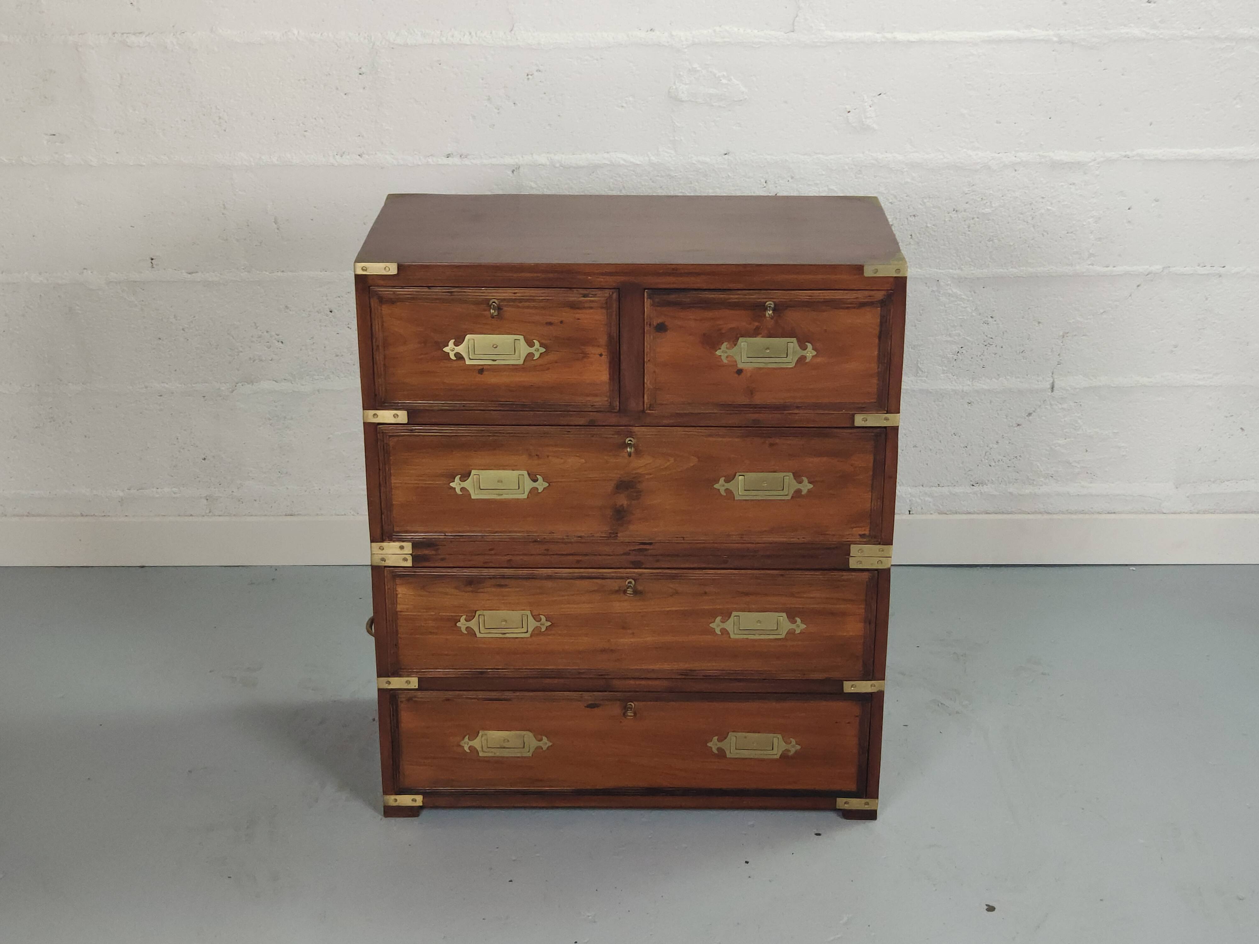 Commode de marine teck poignée laiton