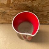 Antique verceram ceramic vase brown red beige vintage