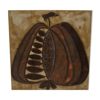 Vintage Vallauris ceramic tile