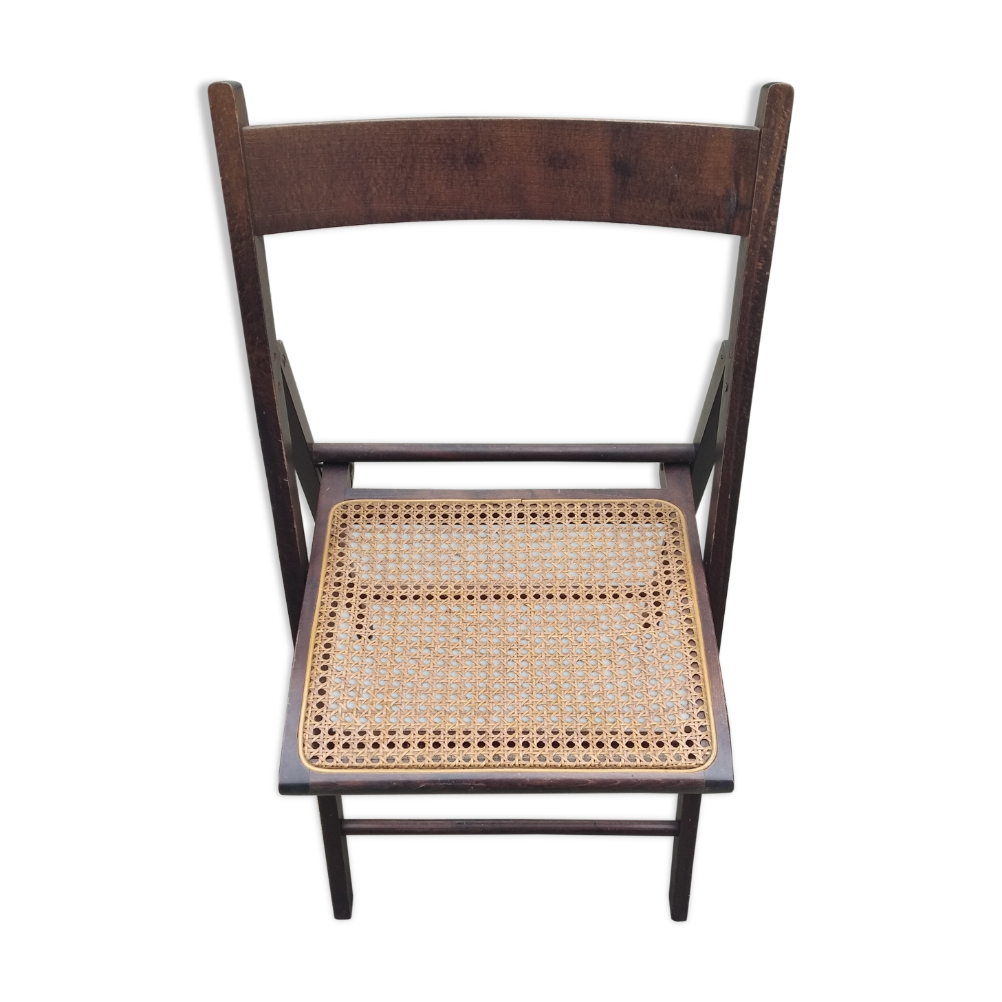 Canework wicker folding chair
