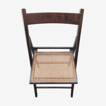 Canework wicker folding chair