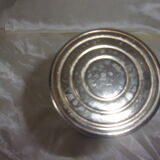 Silver metal vase and onyx marble