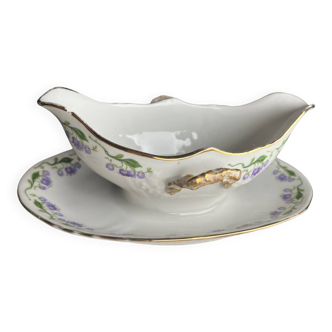 Pretty Limoges porcelain sauce boat from the 1930s.