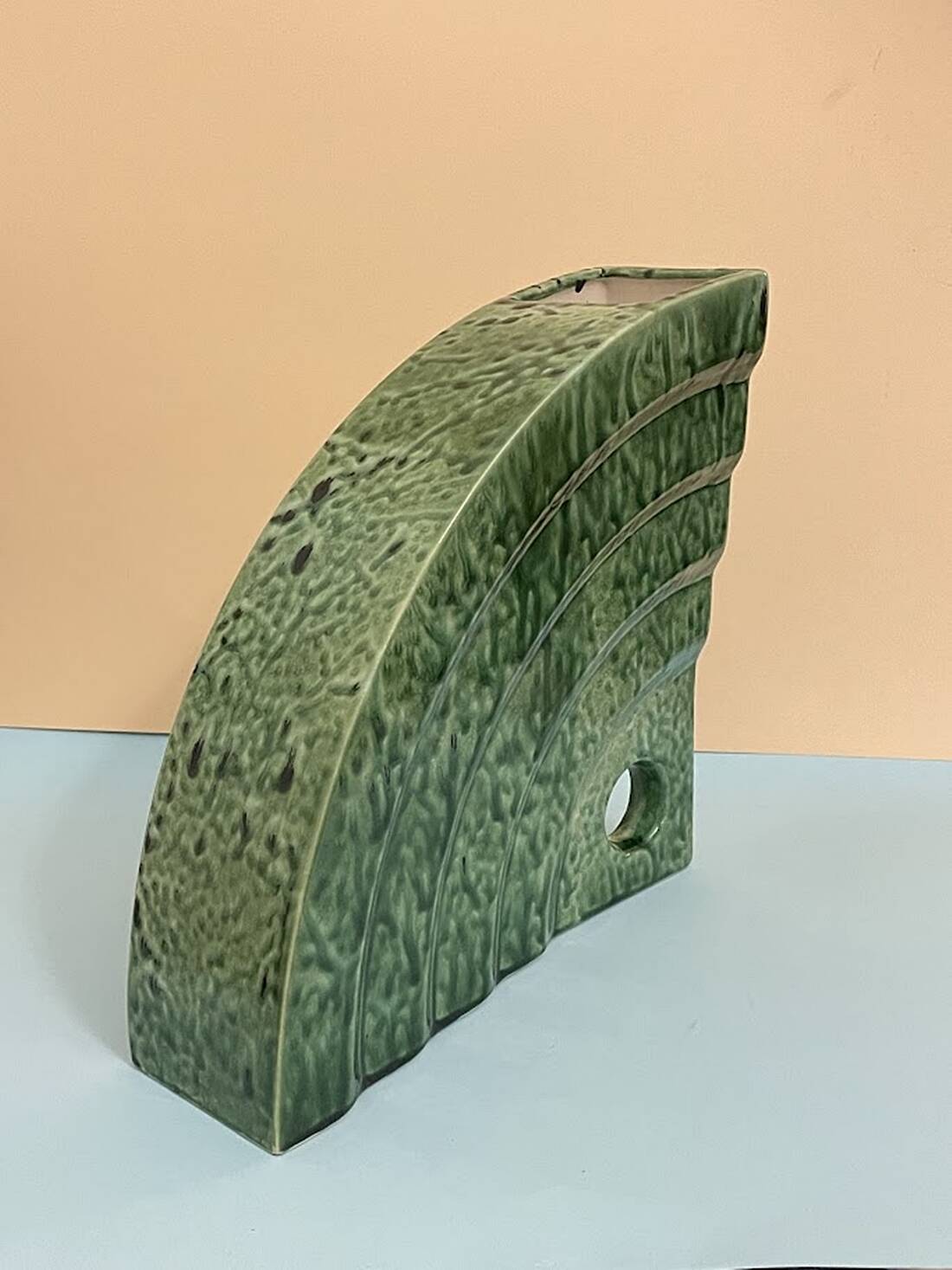 Memphis Style Ceramic Vase Shell by Florio Keramia