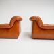 Cognac colored leather Pellerossi lounge chair, 1960s