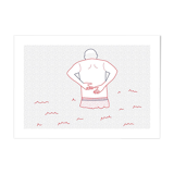 Illustration A4 naiade no. 3/8 brittany bather sea