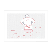 Illustration A4 naiade no. 3/8 brittany bather sea