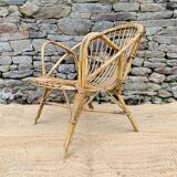 Vintage rattan armchair