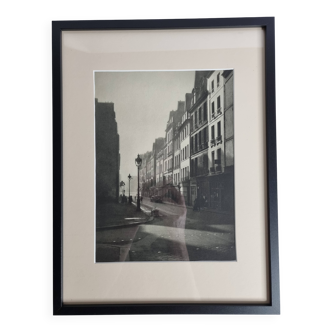 Rémy Duval – Rue de l'Île Saint-Louis, photoengraving from 1946 – Framed under glass