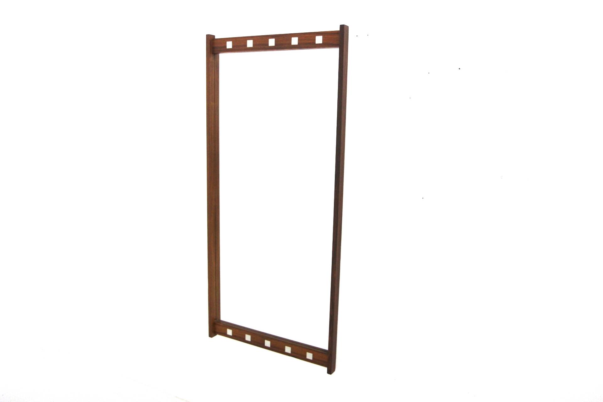 Scandinavian mirror "Champion" in rosewood, 122x57cm, Fröseke, Nybrofabriken, Sweden, 1960