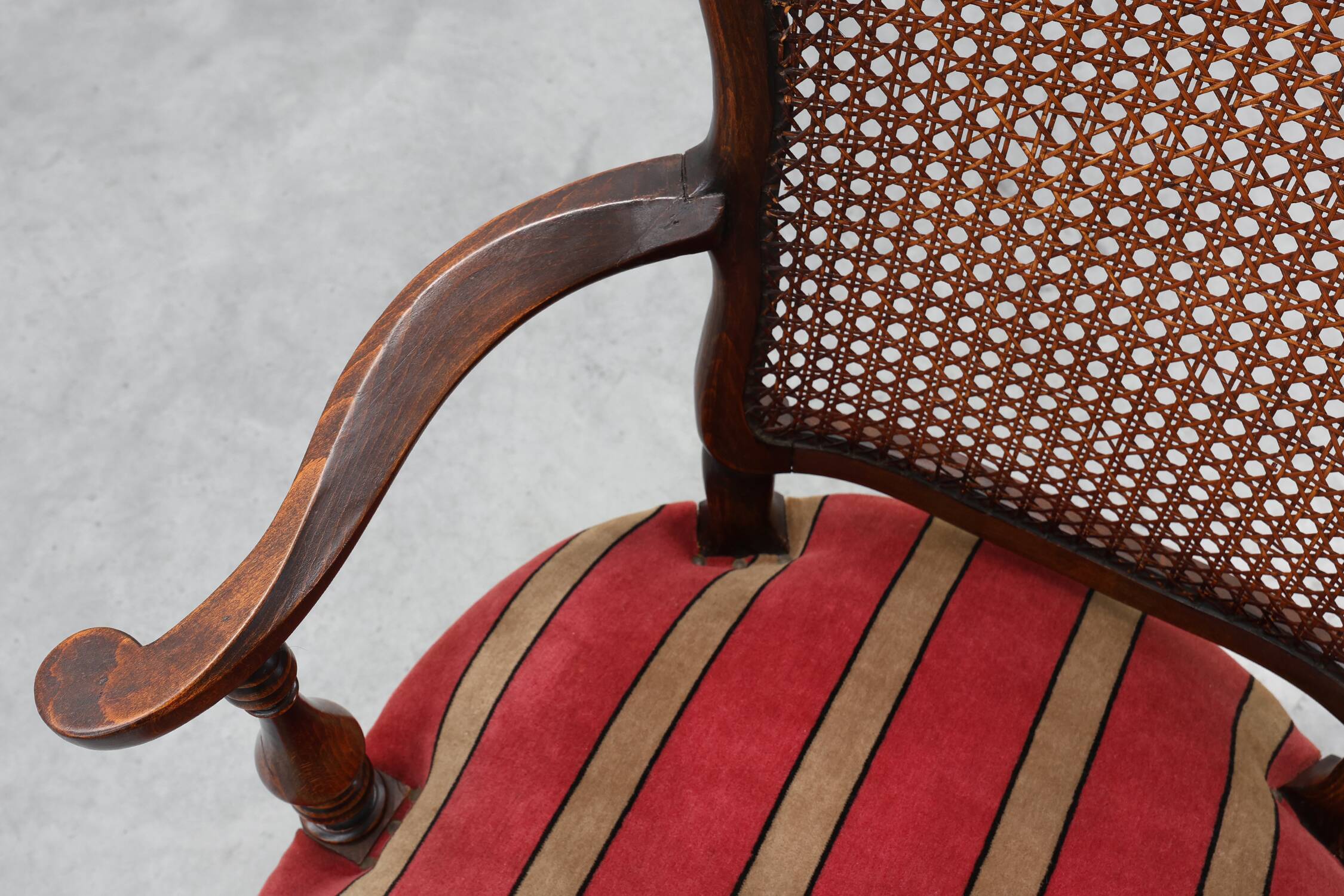 Louis XV‑Style Oak and Cane Armchair, France, circa 1890