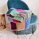 Vintage wool patchwork plaid