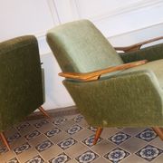 Lot of 2 armrests 50s/60s teak club chairs