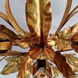 Italian ceiling light in gold-tone metal, 1970s