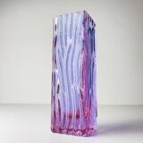 Vintage Textured Murano Glass Vase Tronchi, Italy, 1970s