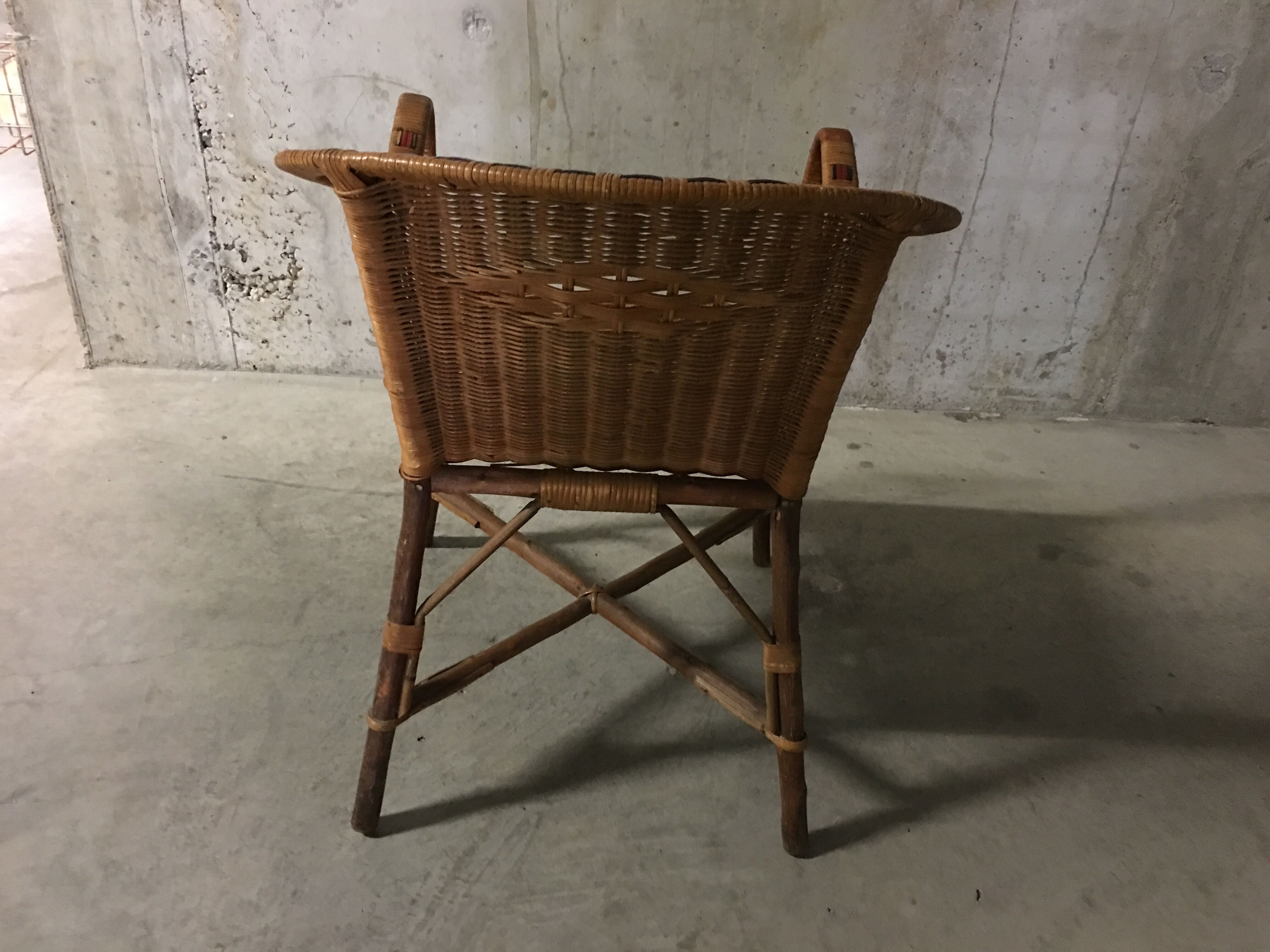 Rattan armchair 60s