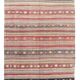 Brick Red Color Kilim Rug, 184x334Cm Living Room Rug,