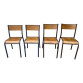 Adult school chairs Mullca 511 vintage design industrial workshop 70s/80s