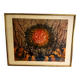 Original lithograph by Pierre-Henri Jacquot (1929-2009), birds and sun, framed and signed