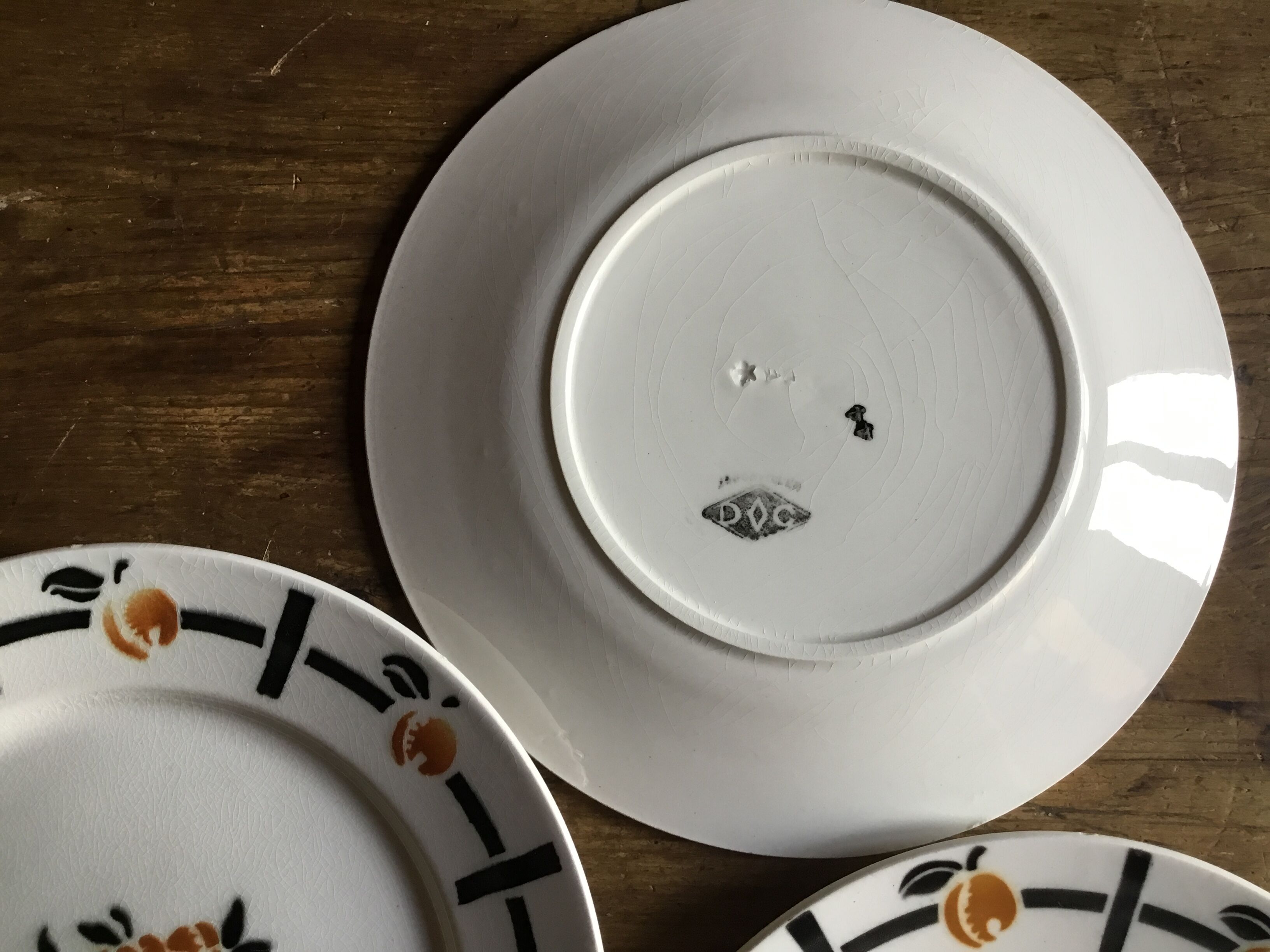 3 Badonviller dessert plates