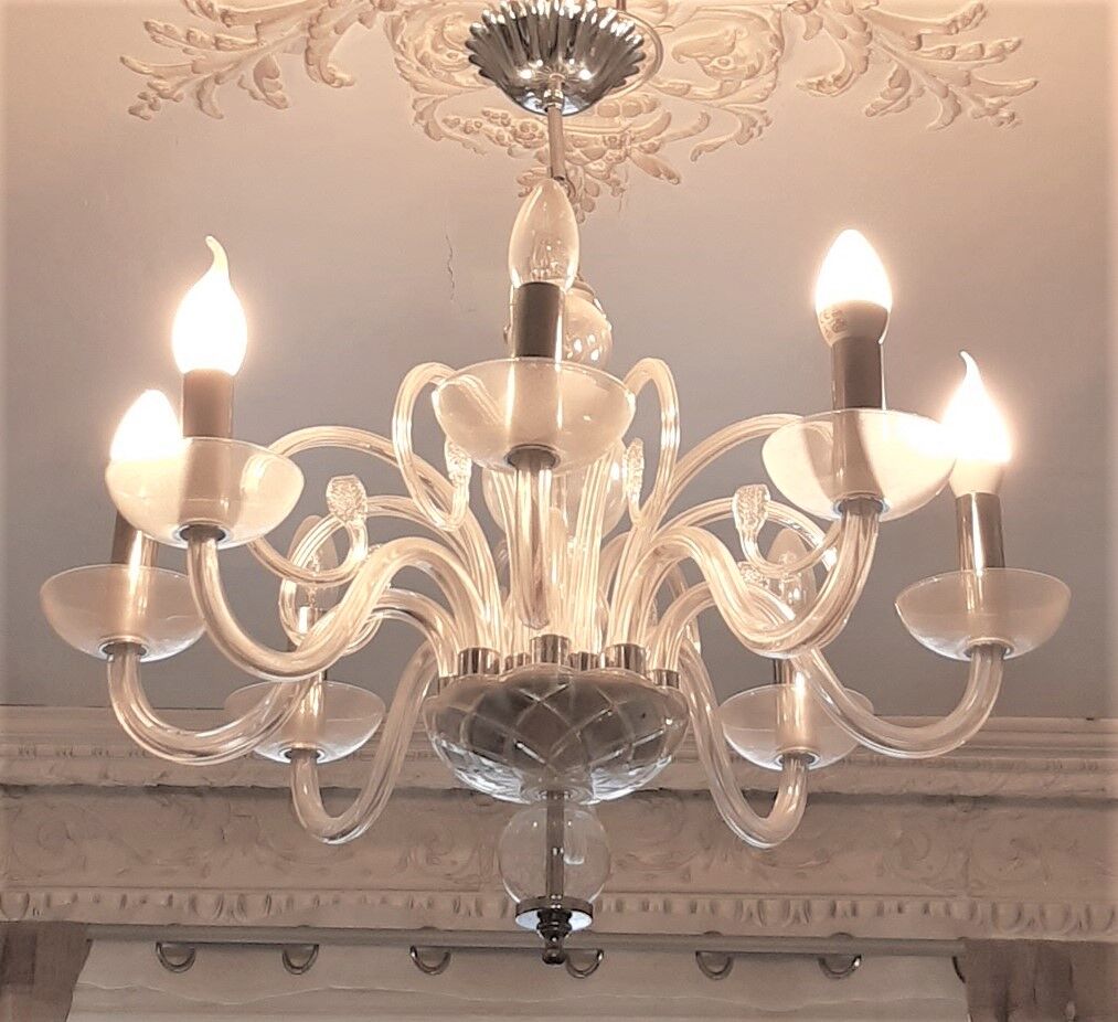 Murano 8-branch chandelier