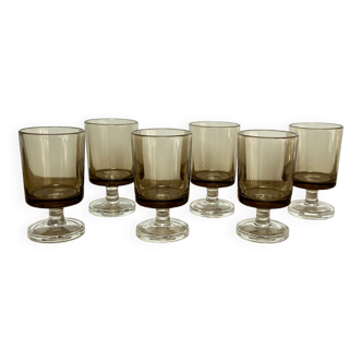 6 verres à liqueur luminarc france vintage