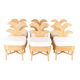 Set of 6 rattan chairs "palm tree"