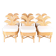 Set of 6 rattan chairs "palm tree"