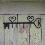Clef murale, porte clefs en fer forgé